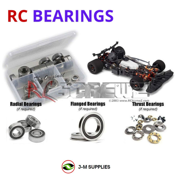 J-M SUPPLIES RC Parts Store - RCScrewZ Rubber Shielded Bearing Kit Kt hot030r for Hot Bodies R8 1/8 Onroad 110754 RC Car | SET