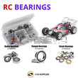Representative image of an RCScrewZ rubber-sealed bearing kit for Kyosho Inferno MP-6 1/8 Nitro 4WD Buggy (31892); exact bearing sizes and quantities vary by RC model.