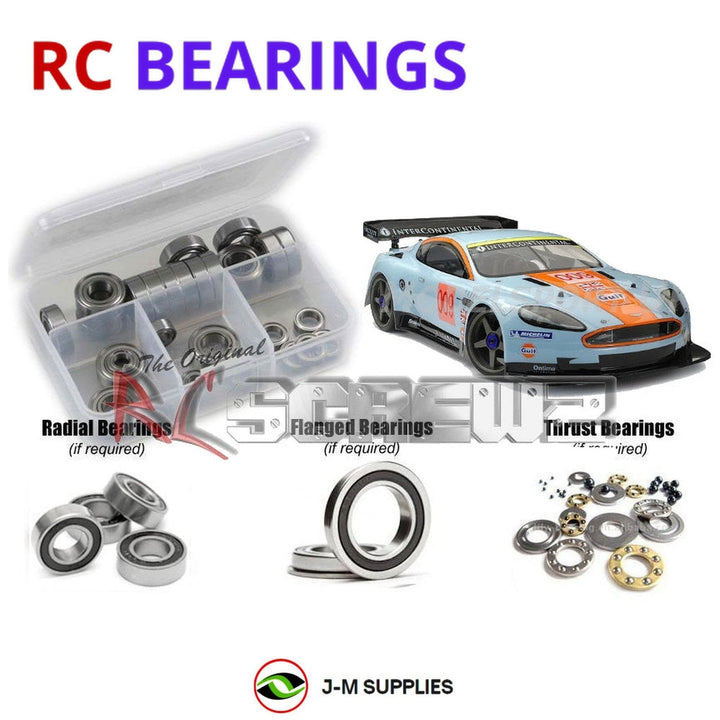 Representative image of an RCScrewZ rubber-sealed bearing kit for Kyosho Inferno GT2 1/8 Nitro 4WD (31830, 33027); exact bearing sizes and quantities vary by RC model.