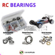 Representative image of an RCScrewZ rubber-sealed bearing kit for Kyosho Lazer ZX-6 1/10 Electric 4WD Buggy (30046); exact bearing sizes and quantities vary by RC model.
