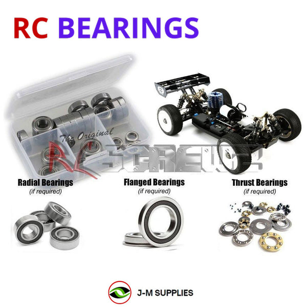 J-M SUPPLIES RC Parts Store - RCScrewZ Rubber Shielded Bearing Kit los025r for Losi 8IGHT RTR 1/8 Nitro 4WD Off-Road Buggy (LOS04000) | SET
