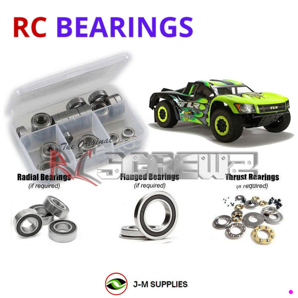 J-M SUPPLIES RC Parts Store - RCScrewZ Rubber Shielded Bearing Kit los070r for Team Losi Racing TEN-SCTE 2.0 1/10 Electric 4WD Short Course Truck Kit (TLR03000) | SET