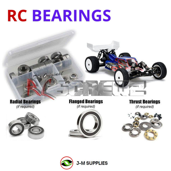 J-M SUPPLIES RC Parts Store - RCScrewZ Rubber Shielded Bearing Kit los084r for Team Losi Racing 22 3.0 Mid Motor Race Kit 1/10 Electric 2WD Buggy (TLR03006) | SET