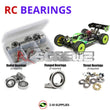 J-M SUPPLIES RC Parts Store - RCScrewZ Rubber Shielded Bearing Kit los104r for Team Losi Racing 8IGHT-X Race Kit 1/8 Nitro 4WD Off-Road Buggy (TLR04007) | UPG