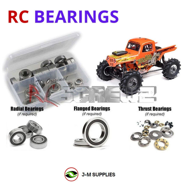 Representative image of an RCScrewZ rubber-sealed bearing kit for Losi LMT Mega Truck 1/8 Electric 4WD (LOS04024); exact bearing sizes and quantities vary by RC model.