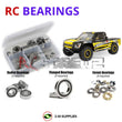 Representative image of an RCScrewZ rubber-sealed bearing kit for Losi Tenacity TT Pro 1/10 Electric 4WD Truck (LOS03019); exact bearing sizes and quantities vary by RC model.