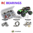 J-M SUPPLIES RC Parts Store - RCScrewZ Rubber Shielded Bearing Kit los142r for Losi Mini LMT Grave Digger / Son-Uva Digger 1/18 Electric 4WD Monster Truck (LOS01026, LOS01026T1) | RCX