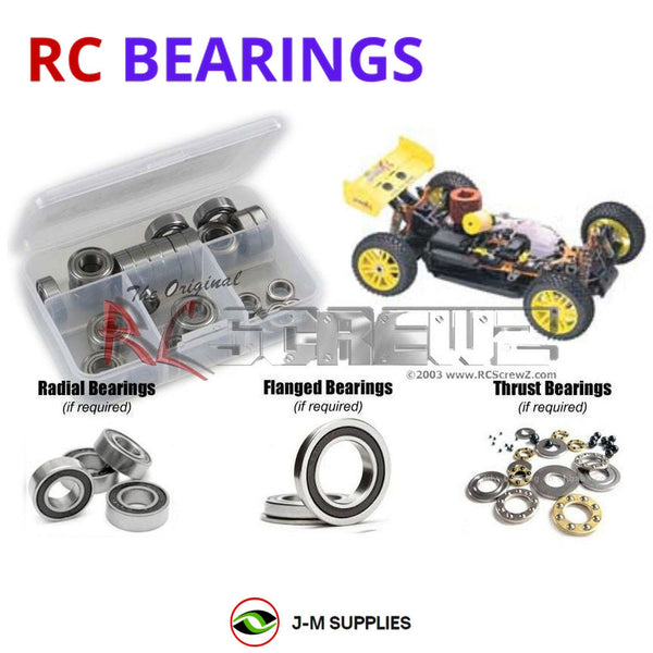 J-M SUPPLIES RC Parts Store - RCScrewZ Rubber Shielded Bearing Kit ofn002r for Ofna 9.5 Pro 1/8th Buggy RC Car | SET