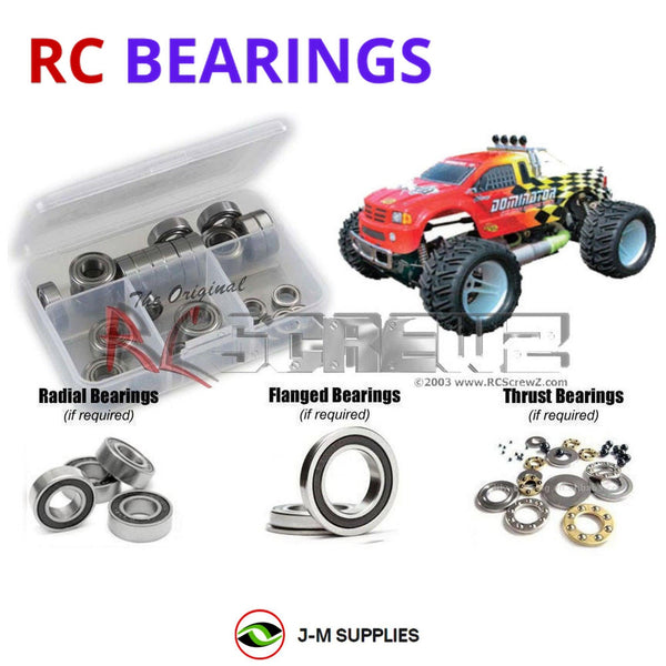 J-M SUPPLIES RC Parts Store - RCScrewZ Rubber Shielded Bearing Kit ofn005r for Ofna Dominator 1/8th #14338 RC Car | PRO