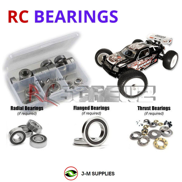 J-M SUPPLIES RC Parts Store - RCScrewZ Rubber Shielded Bearing Kit ofn045r for Ofna Jammin X2 CRT 1/8th Truggy RC Car | SET
