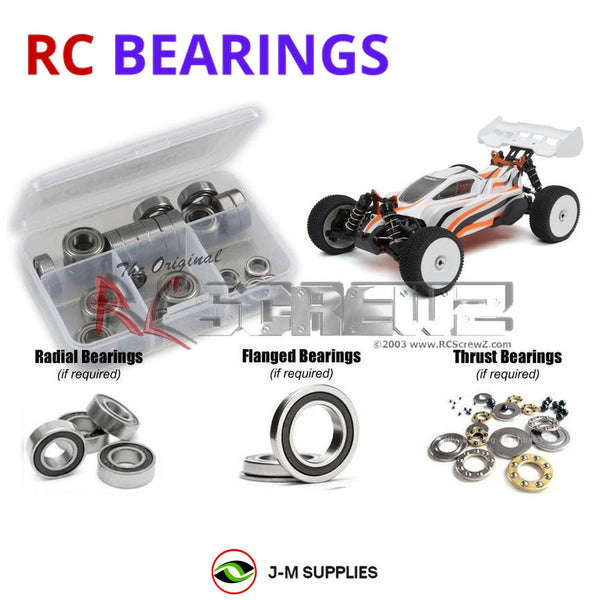 J-M SUPPLIES RC Parts Store - RCScrewZ Rubber Shielded Bearing Kit ofn078r for Ofna Hyper SSe 1/8th Truggy RC Car | SET