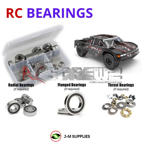 J-M SUPPLIES RC Parts Store - RCScrewZ Rubber Shielded Bearing Kit rer072r for Redcat Racing Camo TT / Camo Trophy Truck 1/10 Electric Brushless 4WD Trophy Truck Desert Truck (RERCAMO-TT-PRO, CAMO-TT-PRO) | SET