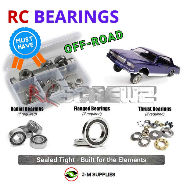 J-M SUPPLIES RC Parts Store - RCScrewZ Rubber Shielded Bearing Kit rer075r for RedCat 1979 Monte Carlo Lowrider 1/10 | SET