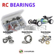 Representative image of an RCScrewZ rubber-sealed bearing kit for Schumacher Cougar LD2 1/10 Buggy (#K190 / #K191); exact bearing sizes and quantities vary by RC model.
