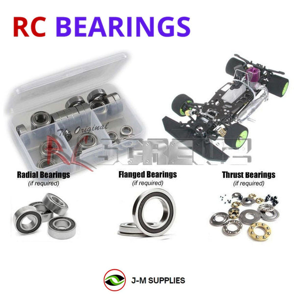Representative image of an RCScrewZ rubber-sealed bearing kit for Serpent 950/Team 1/8th Nitro (#902000); exact bearing sizes and quantities vary by RC model.