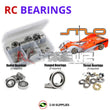 Representative image of an RCScrewZ rubber-sealed bearing kit for Serpent S120 Pro 1/12th #410007; exact bearing sizes and quantities vary by RC model.