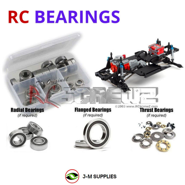 Representative image of an RCScrewZ rubber-sealed bearing kit for SSD RC Trail King Pro #SSD00300; exact bearing sizes and quantities vary by RC model.
