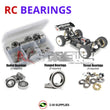 Representative image of an RCScrewZ rubber-sealed bearing kit for SWORKz S35-3e 1/8th #910027; exact bearing sizes and quantities vary by RC model.