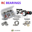 Representative image of an RCScrewZ rubber-sealed bearing kit for SWORKz S35-4e 1/8 Buggy (#910036) - Electric Off-Road; exact bearing sizes and quantities vary by RC model.