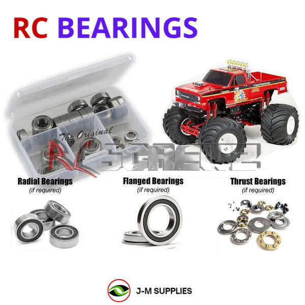 J-M SUPPLIES RC Parts Store - RCScrewZ Rubber Shielded Bearing Kit tam016r for Tamiya Clod Buster 1/10 Electric 4WD Monster Truck Vintage 1987 Release (#58065) | PRO