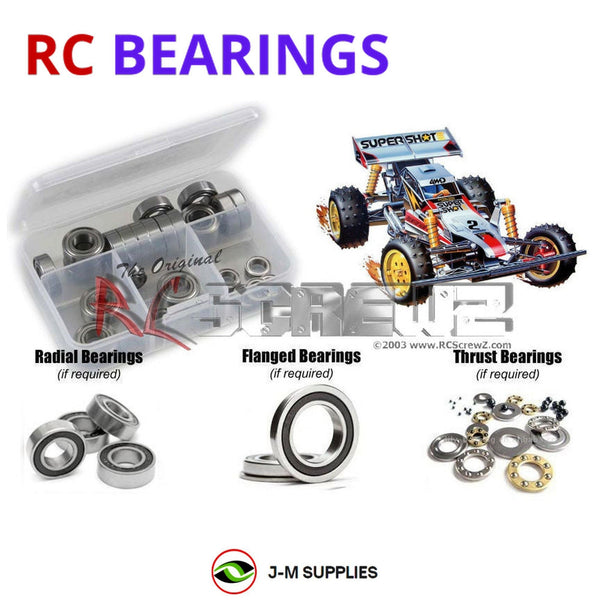 J-M SUPPLIES RC Parts Store - RCScrewZ Rubber Shielded Bearing Kit tam097r for Tamiya Super Shot #58054 RC Car | UPG