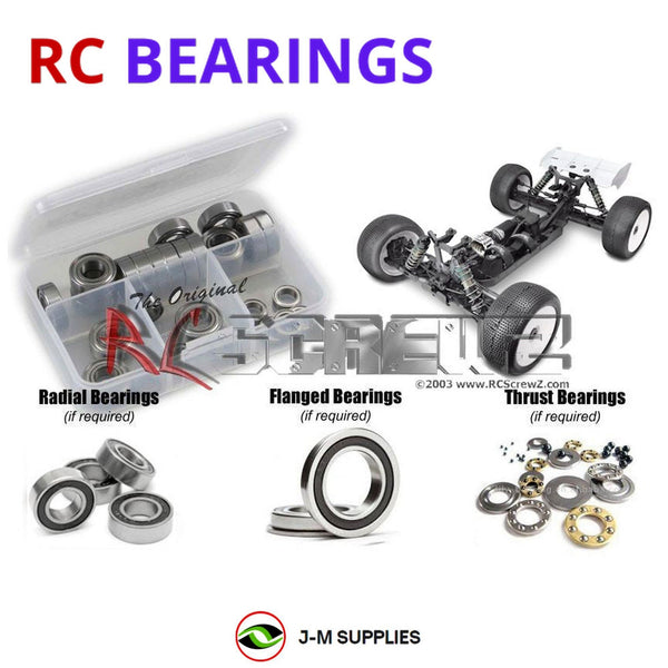 J-M SUPPLIES RC Parts Store - RCScrewZ Rubber Shielded Bearing Kit tek009r for Tekno RC NB48.3 TKR5602 RC Car | SET