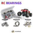 Representative image of an RCScrewZ rubber-sealed bearing kit for Traxxas Stampede 1/10 Electric 2WD MT (3601, 3610); exact bearing sizes and quantities vary by RC model.