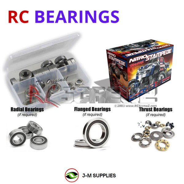 J-M SUPPLIES RC Parts Store - RCScrewZ Rubber Shielded Bearing Kit tra007r for Traxxas Nitro Stampede RC Car | UPG