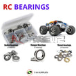 Representative image of an RCScrewZ rubber-sealed bearing kit for Traxxas S-Maxx 2.5 SportMaxx 1/10 Nitro 2WD ST (5109, 5110); exact bearing sizes and quantities vary by RC model.