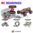 Representative image of an RCScrewZ rubber-sealed bearing kit for Traxxas Nitro Sport 1/10 Nitro 2WD Stadium Truck (45104); exact bearing sizes and quantities vary by RC model.