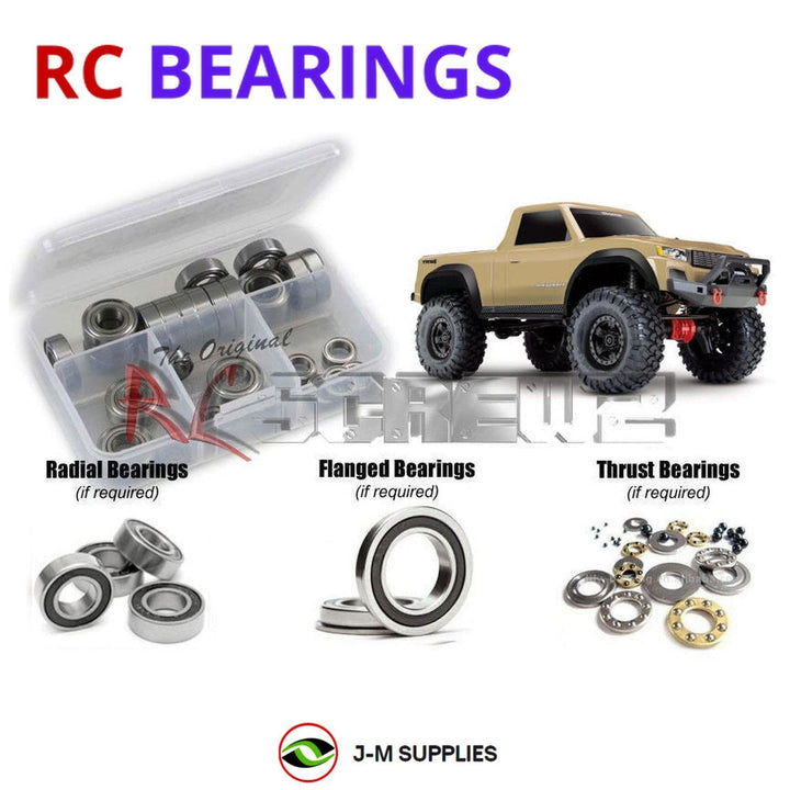 Representative image of an RCScrewZ rubber-sealed bearing kit for Traxxas TRX-4 Sport 1/10 Electric 4WD Crawler (82024-4); exact bearing sizes and quantities vary by RC model.