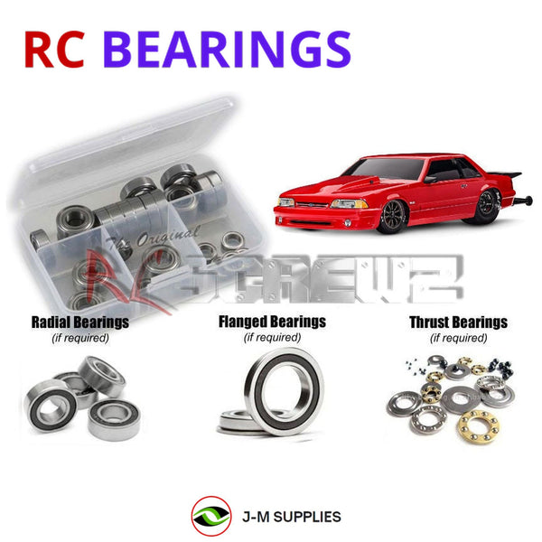 Representative image of an RCScrewZ rubber-sealed bearing kit for Traxxas Drag Slash VXL-3S 1/10 No-Prep Drag (94346-74, 94376-74); exact bearing sizes and quantities vary by RC model.