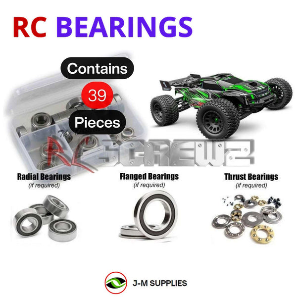 Representative image of an RCScrewZ rubber-sealed bearing kit for Traxxas XRT Ultimate 8S 1/6 Race Truck (78097-4); exact bearing sizes and quantities vary by RC model.