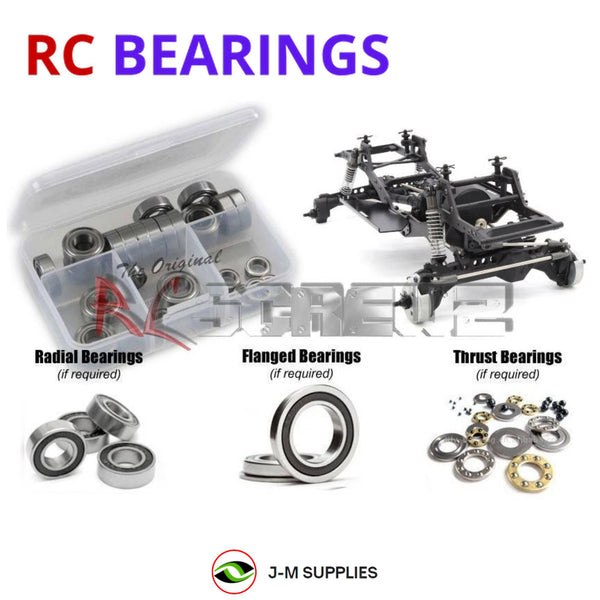 Representative image of an RCScrewZ rubber-sealed bearing kit for Vanquish VRD Carbon Kit 1/10 Comp Crawler (VPS09015); exact bearing sizes and quantities vary by RC model.