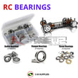 Representative image of an RCScrewZ rubber-sealed bearing kit for XRAY T3 2012 #300018; exact bearing sizes and quantities vary by RC model.