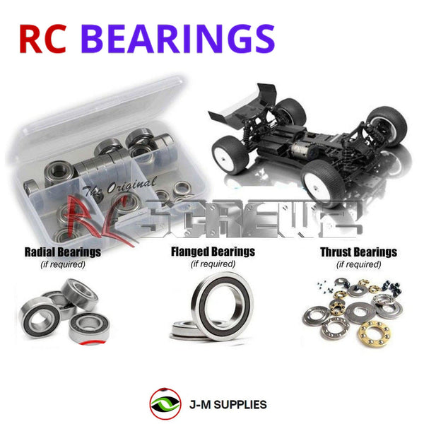 Representative image of an RCScrewZ rubber-sealed bearing kit for Team XRAY XB4 Buggy 1/10th #360000; exact bearing sizes and quantities vary by RC model.