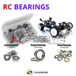 Representative image of an RCScrewZ rubber-sealed bearing kit for XRAY XB4 2014 #360001; exact bearing sizes and quantities vary by RC model.