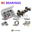 Representative image of an RCScrewZ rubber-sealed bearing kit for XRAY T4 2020 #300027; exact bearing sizes and quantities vary by RC model.