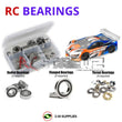 Representative image of an RCScrewZ rubber-sealed bearing kit for XRAY GTX8 Nitro 2022 #350503; exact bearing sizes and quantities vary by RC model.
