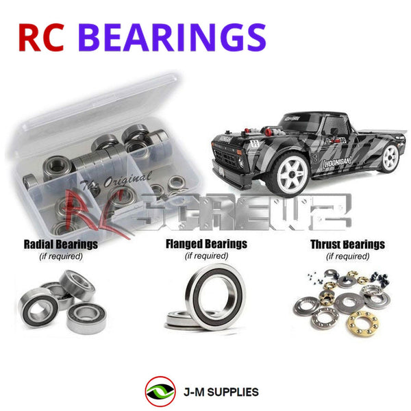 J-M SUPPLIES RC Parts Store - RCScrewZ Rubber Shielded Bearings asc137r for Associated Reflex 14R Hoonitruck RC Car | PRO