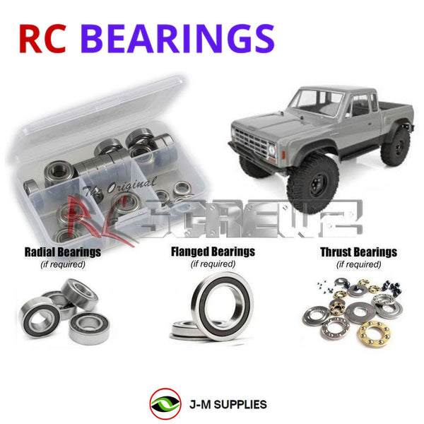 Representative image of an RCScrewZ rubber-sealed bearing kit for Element RC Enduro SE Trail Truck (#40107); exact bearing sizes and quantities vary by RC model.