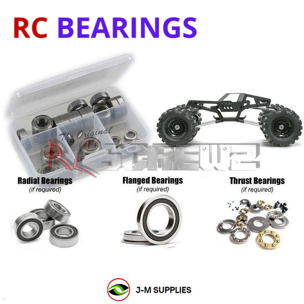 Representative image of an RCScrewZ rubber-sealed bearing kit for GMade Stealth Rock Crawler GM50300; exact bearing sizes and quantities vary by RC model.