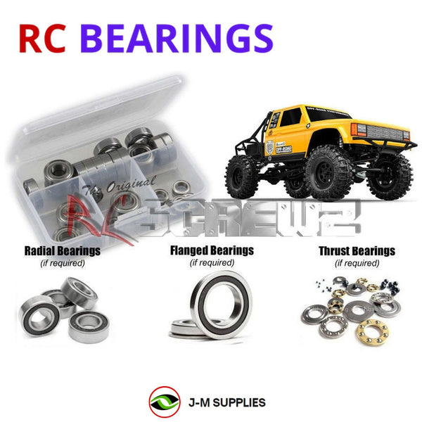 Representative image of an RCScrewZ rubber-sealed bearing kit for GMade GS02 BOM TC/TR Chassis Trail Truck (GM57000/GM57003); exact bearing sizes and quantities vary by RC model.