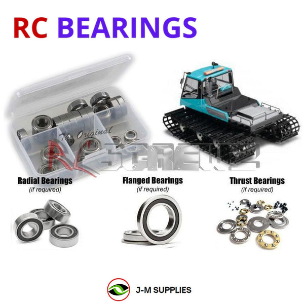 J-M SUPPLIES RC Parts Store - RCScrewZ Rubber Shielded Bearing Kit kyo102r for Kyosho Blizzard DF-300 GP 1/12 Nitro Belt Tracked Snow Vehicle (31853) | SET