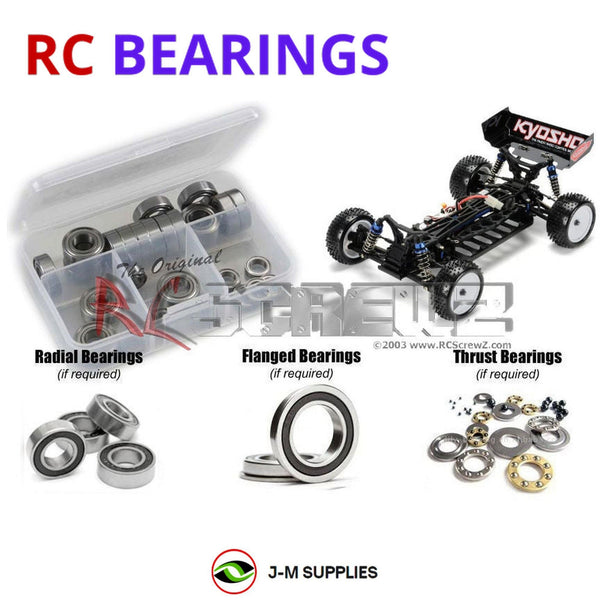 J-M SUPPLIES - RCScrewZ Rubber Shielded Bearings kyo129r for Kyosho Laxer ZX-5 Type 3 & 4 30861 RC Car | SET -