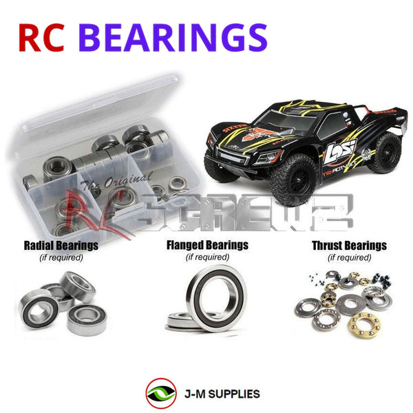 J-M SUPPLIES - RCScrewZ Rubber Shielded Bearings los096r for Losi Tenacity SCT 1/10 4WD Electric (#LOS03010) | SET -