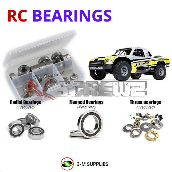 J-M SUPPLIES - RCScrewZ Rubber Shielded Bearings los123r for Losi Super Baja Rey SBR 2.0 1/6 Truck (LOS05021) | SET -