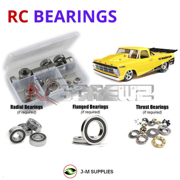 J-M SUPPLIES - RCScrewZ Rubber Shielded Bearings los139r for Losi 1968 Ford F100 22S 2WD Drag Truck LOS03045 | SET -