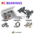 Representative image of an RCScrewZ rubber-sealed bearing kit for Mugen Seiki MRX6x 1/8th 4WD Nitro Car (#H2008); exact bearing sizes and quantities vary by RC model.