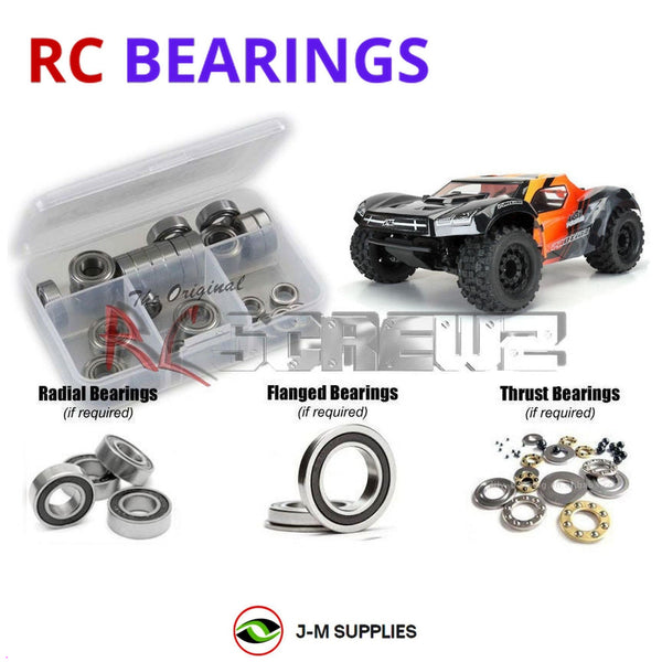 Representative image of an RCScrewZ rubber-sealed bearing kit for Proline PRO-Fusion SC 4x4 Short Course Truck #400600; exact bearing sizes and quantities vary by RC model.